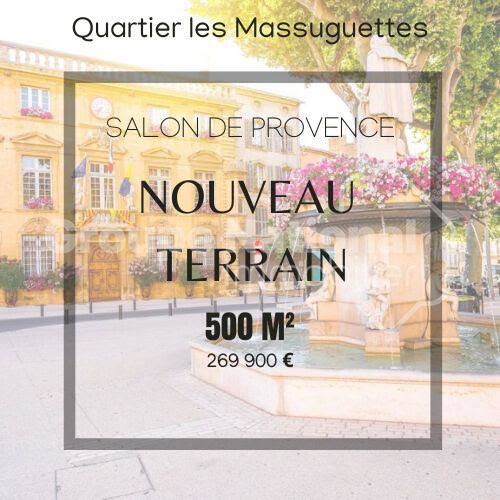 Vente terrain  500 m² à Salon-de-Provence (13300), 269 900 €