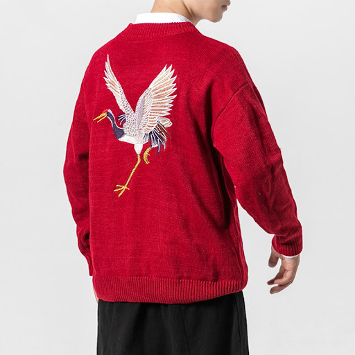 Title 2, Mens Embroidered Loose Pullover Bottoming Shir...
