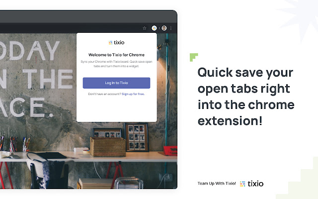 Tixio Quicksave Extension chrome extension