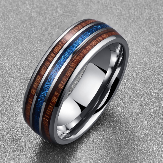 Anel de Aço Tungstênio Fashion, Design Moderno e Resistente para Homens e Mulheres. Jóia Durável, Antirriscos e Ideal para Todas as Ocasiões.