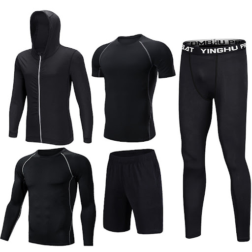 Title 9, Five-piece mens fitness hooded sweatshirt