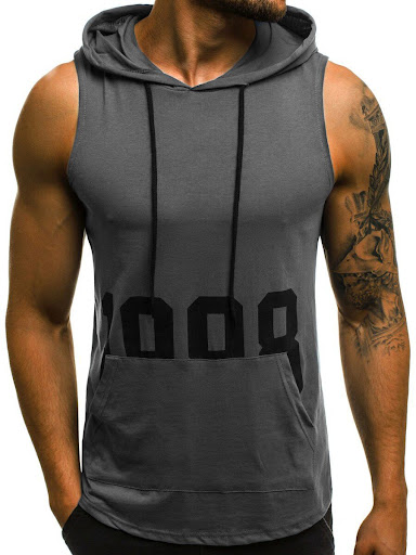 Title 2, Camiseta com capuz de fitness masculina