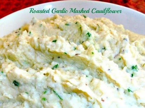 Roasted Garlic Mashed Cauliflower