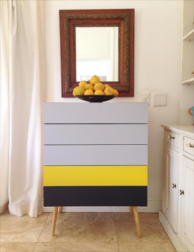 A funky paint finish gives this sleek chest of drawers designed by Joburg-based Brak Furniture a unique edge.