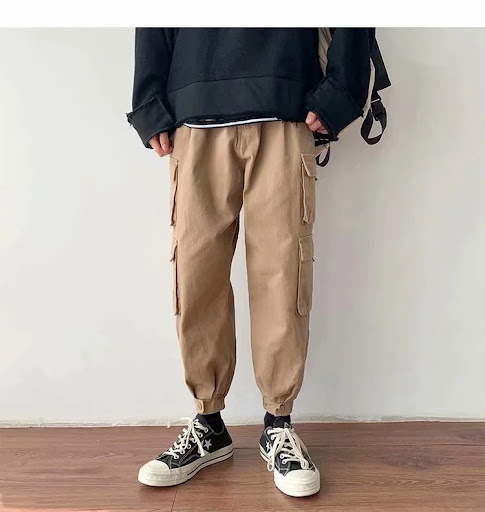 Title 4, Trendy Multi-pocket Casual Pants Men Comfortabl...