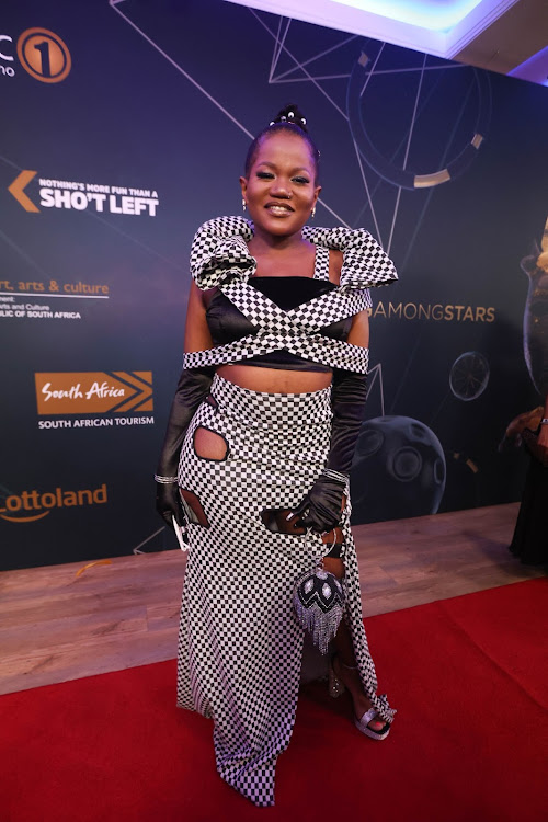 Busiswa (singer) poses for a portrait on the red carpet, 11 March 2023, in Sandton, Johannesburg, during the 6th Royalty Soapie awards. Picture: Alaister Russell