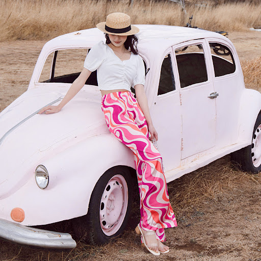 Title 3, Versatile Slim Flare Trousers Holiday Style. Co...