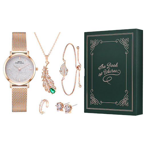 Title 7, Ladies Set Watch Rhinestone Jewelry Bracelet Ne...