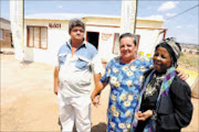 WELCOMING: Live-in-lovers Johan Jonker and Edna van Rooyen with their friend Johana Moabelo enjoy life staying in Extension 71 near Seshego, outside Polokwane. 24/03/09. Pic. Elijar Mushiana. © Sowetan.