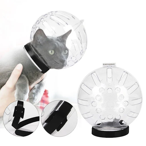 Grooming Mask Bath Grooming Protective Space Hood Cat Grooming Supplies Cat Muzzle Anti-Bite Breathable Anti-Licking