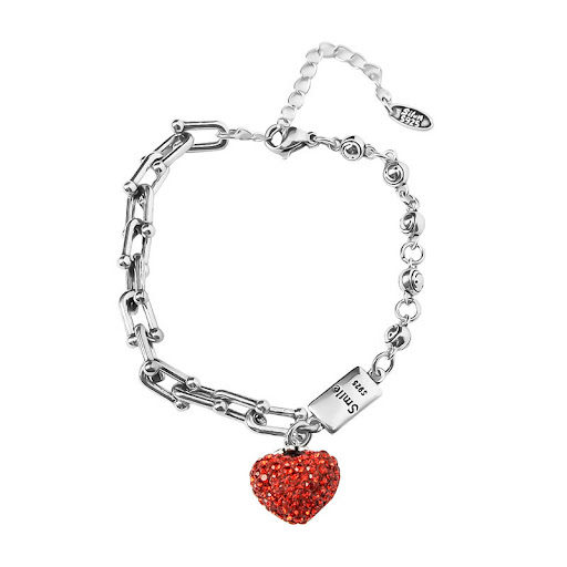 Title 3, Fashion Strawberry Crystal Bear English Tag Bra...