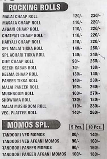 Chacha Chaap Corner & Caterers menu 