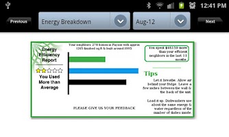 Utility Energy Conservation Screenshot