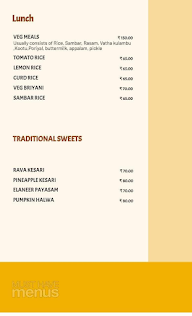 Hotel Shri Om menu 1