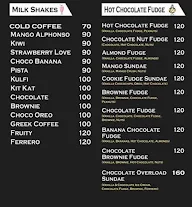 Flavours Ice Cream menu 1