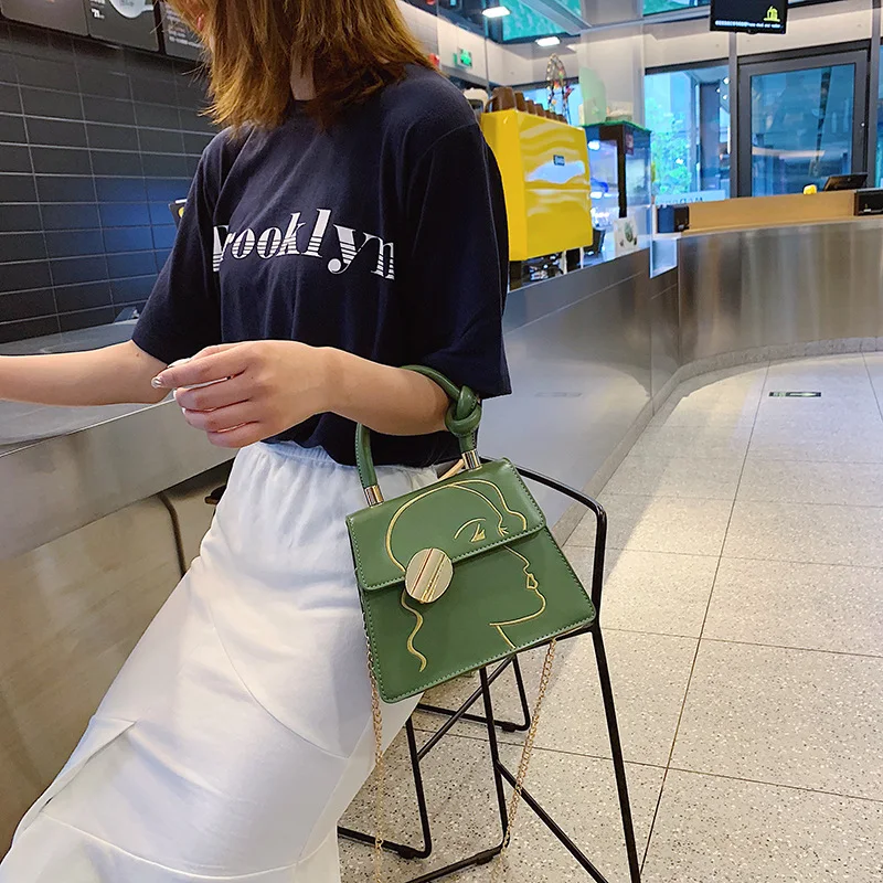 Draagbare damestas, schoudertas met ketting, westerse stijl. De ideale tas voor vrouwen die stijl en functionaliteit combineren, perfect voor dagelijks gebruik.