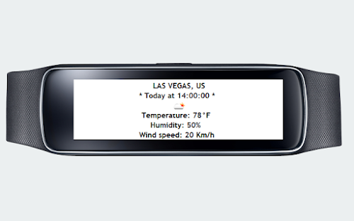 Android application Weather for Gear Fit screenshort