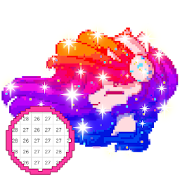 Glitter Color By Number - Pixel Art Painting Free  Icon