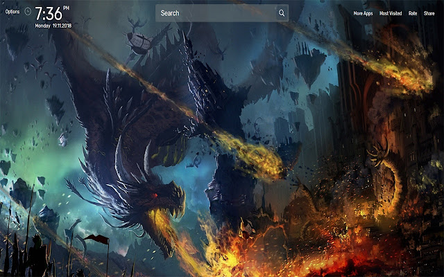 Dragon Wallpapers NewTab Theme