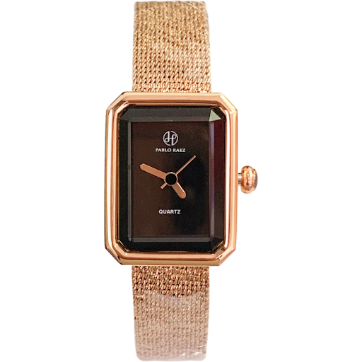 Rose gold style black face