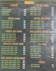 The Village Mandi menu 1