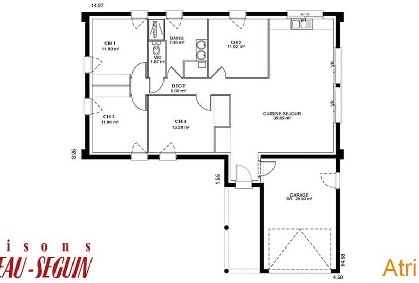  Vente Terrain + Maison - Terrain : 1 370m² - Maison : 85m² à La Chapelle-Bertrand (79200) 