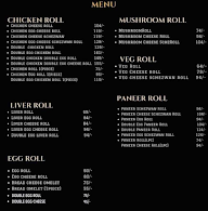 Kolkata Rolls menu 1
