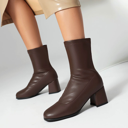 Title 20, Elegant High Heel Ankle Boots for Women Plus Si...