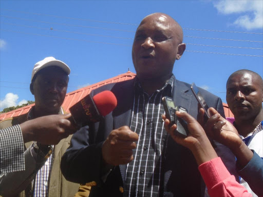 Central Imenti MP Gideon Mwiti in Meru yesterday /DENNIS DIBONDO