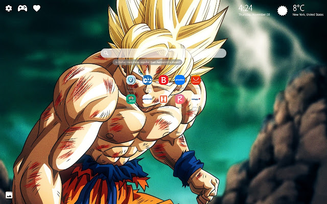 Dragon Ball Z Wallpaper HD New Tab Themes