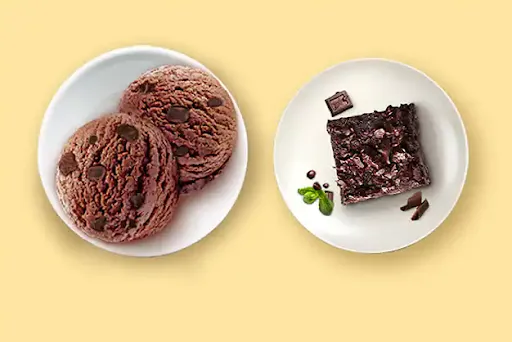 Chocolate Brownie + Chocolate Ice Cream