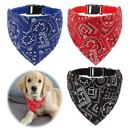 Dog Bandana Collar Scarf for Puppy & Cat Small Medium Large Dogs Adjustable Collars Pet Handkerchief Bibs Dress-up Acces