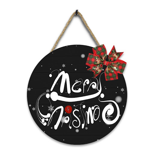 Title 5, Christmas Wooden Welcome Door Sign for Eve, add...