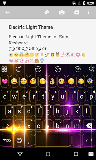 Electric Light Emoji Keyboard