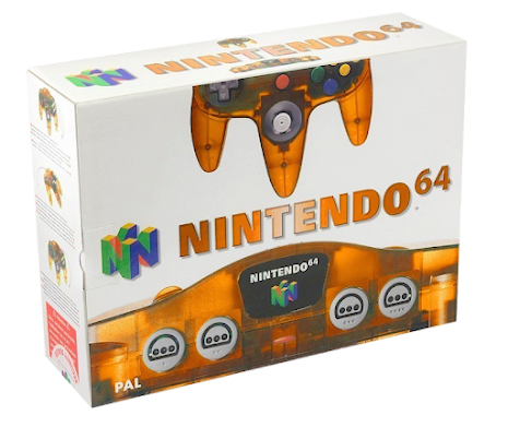 Nintendo 64 basenhet Clear Fire Orange