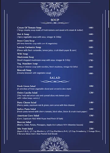 Negchar Bagh Restaurant & Banquet menu 