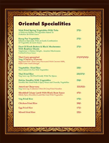 Magical Spices menu 