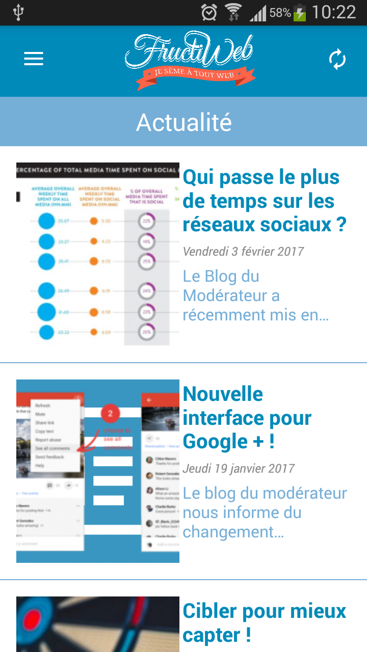 Fructiweb Screen 1