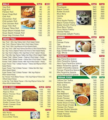 Lorian Cafe & Fast Food menu 