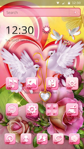Lovely Rose Pigeon Theme
