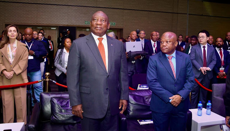 President Cyril Ramaphosa at the Sustainable Infrastructure Development symposium.