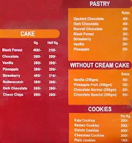 Narayana's Bakery menu 1