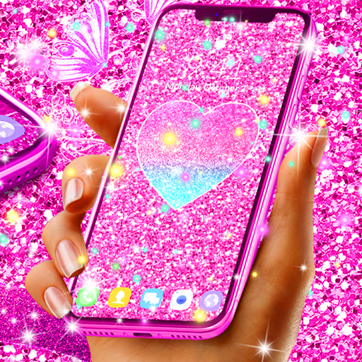 Pink glitter live wallpaper