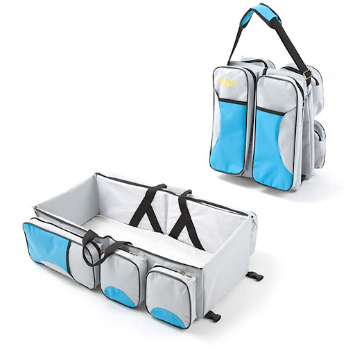 Title 8, Baby Folding Bed Mommy Bag Portable One Shoulde...