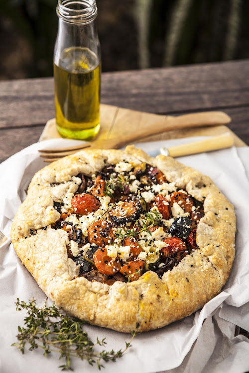 Rustic veg pie.