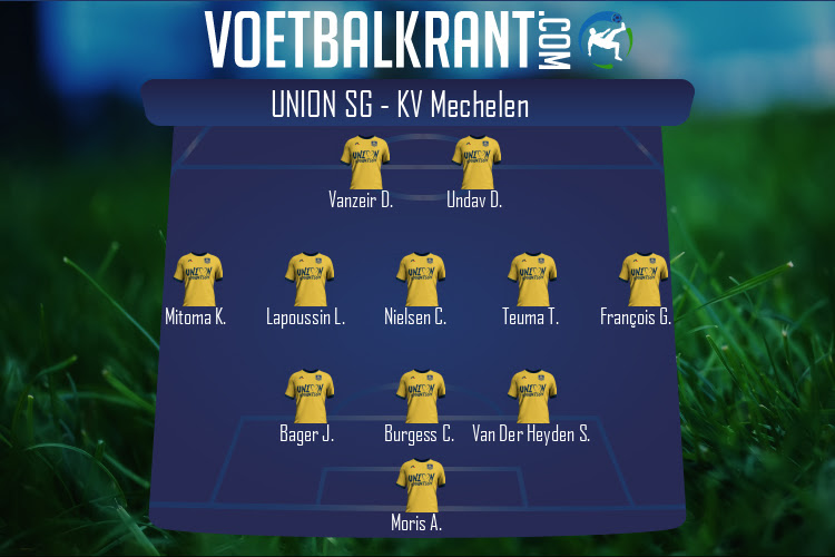 Opstelling Union SG | Union SG - KV Mechelen (12/12/2021)