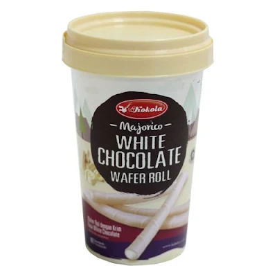 Kokola Wafer Roll - White Chocolate, Ma Jorico - 120 g