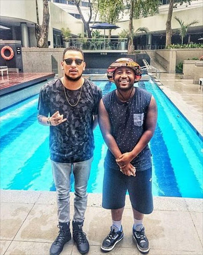 17. AKA slaps Cassper. Picture credit: Instagram.