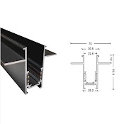 Thanh Ray Nam Châm Âm Trần - Magnetic Track - Dùng Cho Các Loại Đèn Led Nam Châm (Từ Tính) , Led Magnetic - Điện Áp 48V