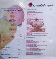 Cream 'n' Desserts menu 4